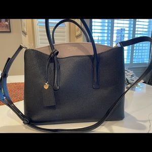 Kate Spade Margaux Large Satchel, Black and Tan